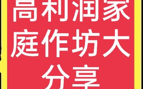 家庭小型工厂创业项目、想赚钱的速来学