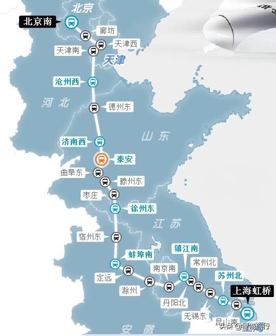 京沪高铁站点位置图