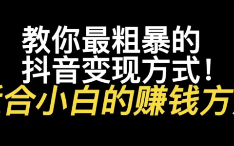 新手在抖音怎么赚钱,抖音怎么赚钱的几个方法