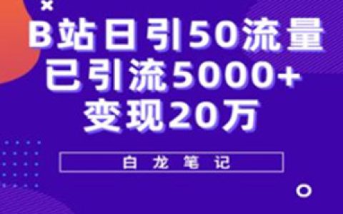 引流推广怎么做，B站日引50+流量，超级实操课程