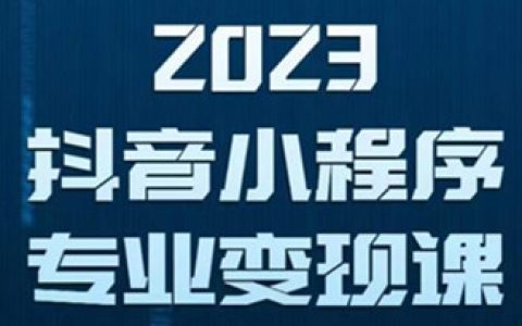 抖音小程序怎么赚钱，2023年抖音小程序变现保姆级教程