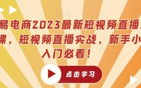 2023最新短视频直播玩法课，短视频直播实战，小白入门必看