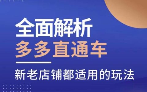 拼多多直通车推广怎么做，全面解析多多直通车，​新老店都适用