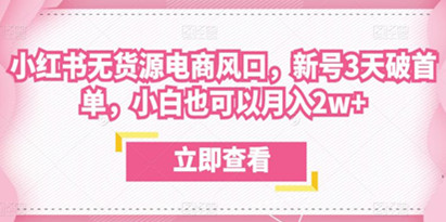 小红书无货源电商怎么做