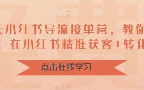 小红书怎么接单赚钱，16天小红书导流接单营，教你引爆流量