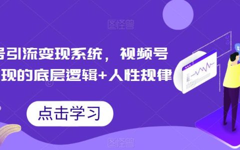 视频号怎么推广流量,视频号引流变现的底层逻辑+人性规律