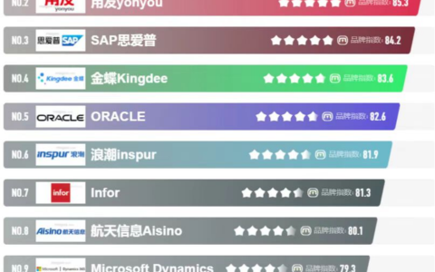 中国erp软件前十名,十大制造业ERP软件排行榜
