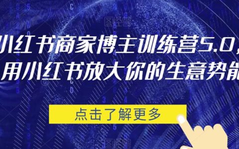 小红书商家博主训练营5.0，用小红书放大你的生意势能