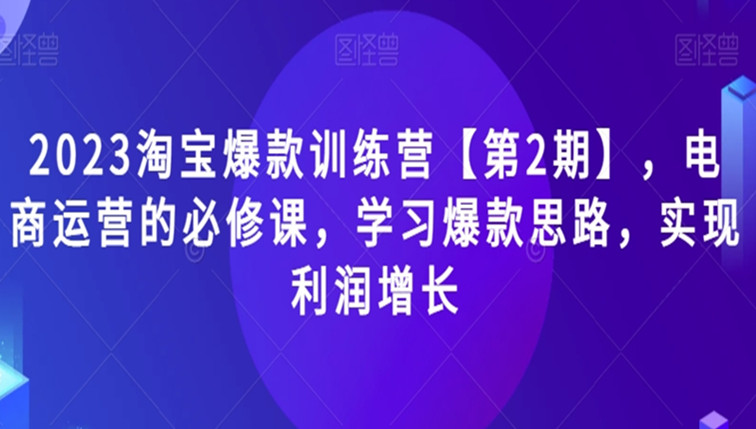 2023淘宝爆款训练营