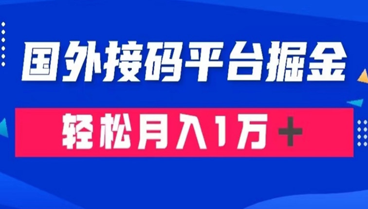 通过国外接码平台掘金