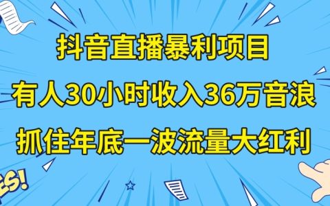 抖音直播暴利项目，30小时收入36万音浪，公司宣传片制作