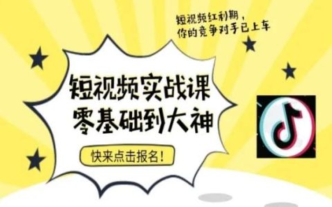 短视频零基础落地实操训练营，短视频实战课零基础到大神