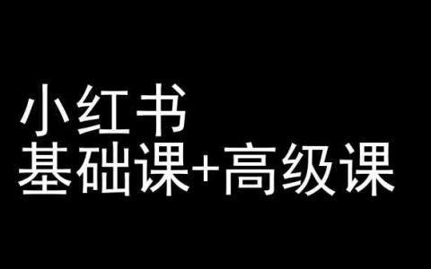 小红书基础课+高级课-小红书运营教程