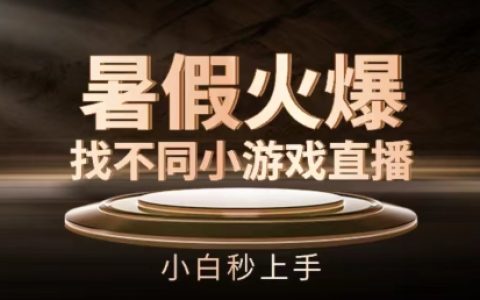 暑假火爆找不同小游戏直播间，小白秒上手