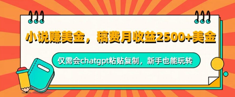小说赚美金
