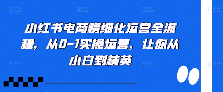 小红书电商