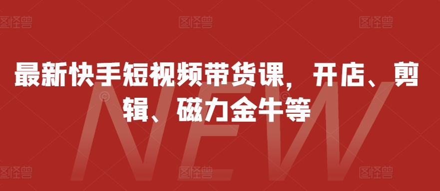 快手短视频带货课