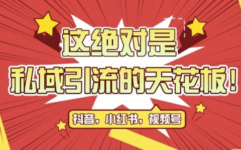 最新首发全平台引流玩法，公域引流私域玩法，轻松获客500+