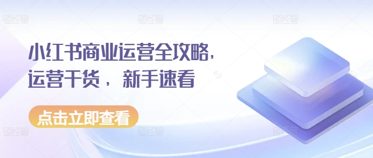 小红书商业运营