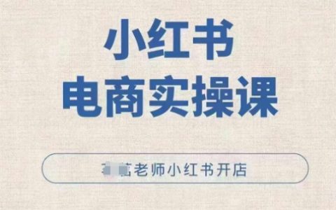 小红薯电商实操课，小红书开店实操必学课