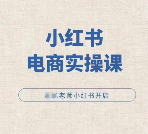 小红薯电商实操课