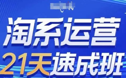 淘系运营21天速成班(更新24年12月)，0基础轻松搞定淘系运营，不做假把式