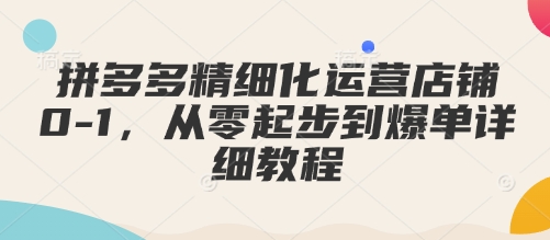 拼多多精细化运营