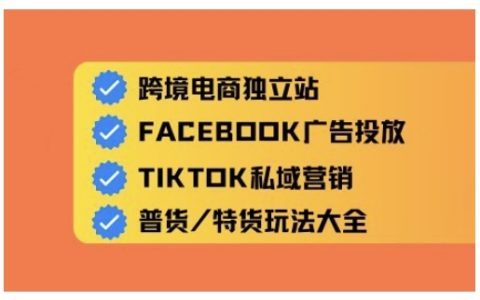 跨境电商独立站及全域流量营销，从0基础快速入门