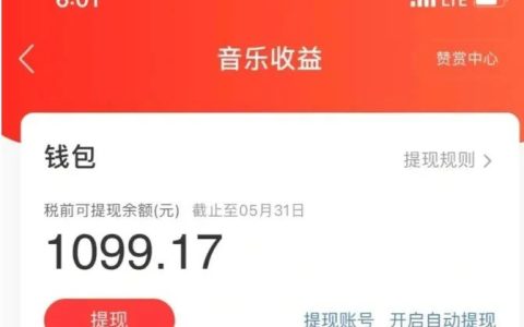 网易云音乐人全自动撸金项目，每天操作10分钟，单月收益5000+
