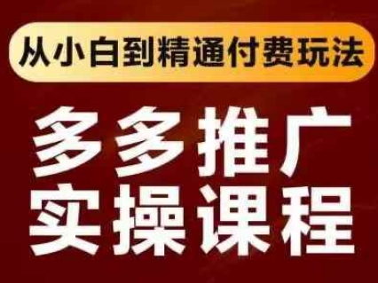 拼多多推广实操课程