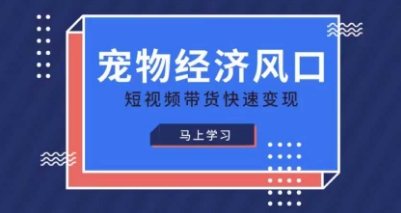 宠物赛道快速变现精品课