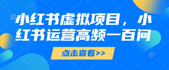小红书虚拟项目