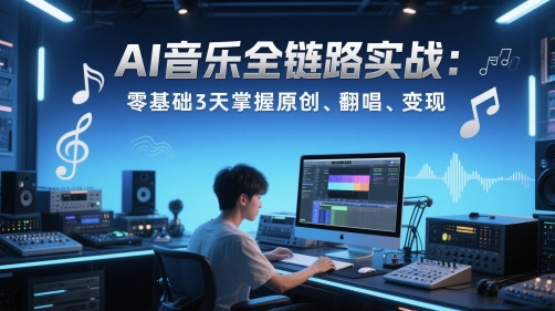 AI音乐全链路实战变现课