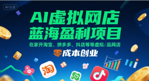 AI虚拟网店蓝海盈利项目