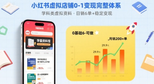 小红书虚拟店铺