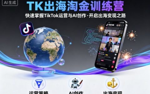 TK出海淘金训练营，助你快速掌握TikTok运营与AI创作，开启出海变现之路