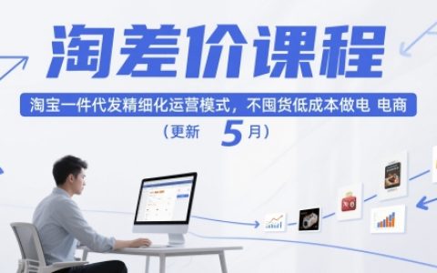 淘差价课程，淘宝一件代发精细化运营模式，不囤货低成本做电商（更新12月）