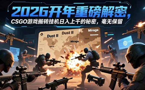 2026开年重磅解密，CSGO游戏搬砖挂机日入上千的秘密，毫无保留
