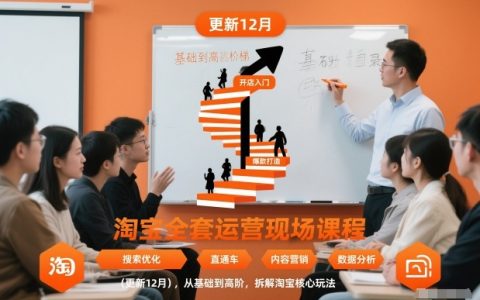 淘宝全套运营现场课程（更新26年1月），从基础到高阶，拆解淘宝核心玩法